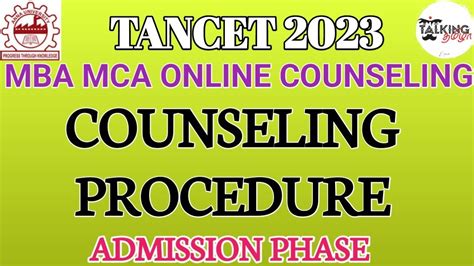 tancet counselling 2023 procedure